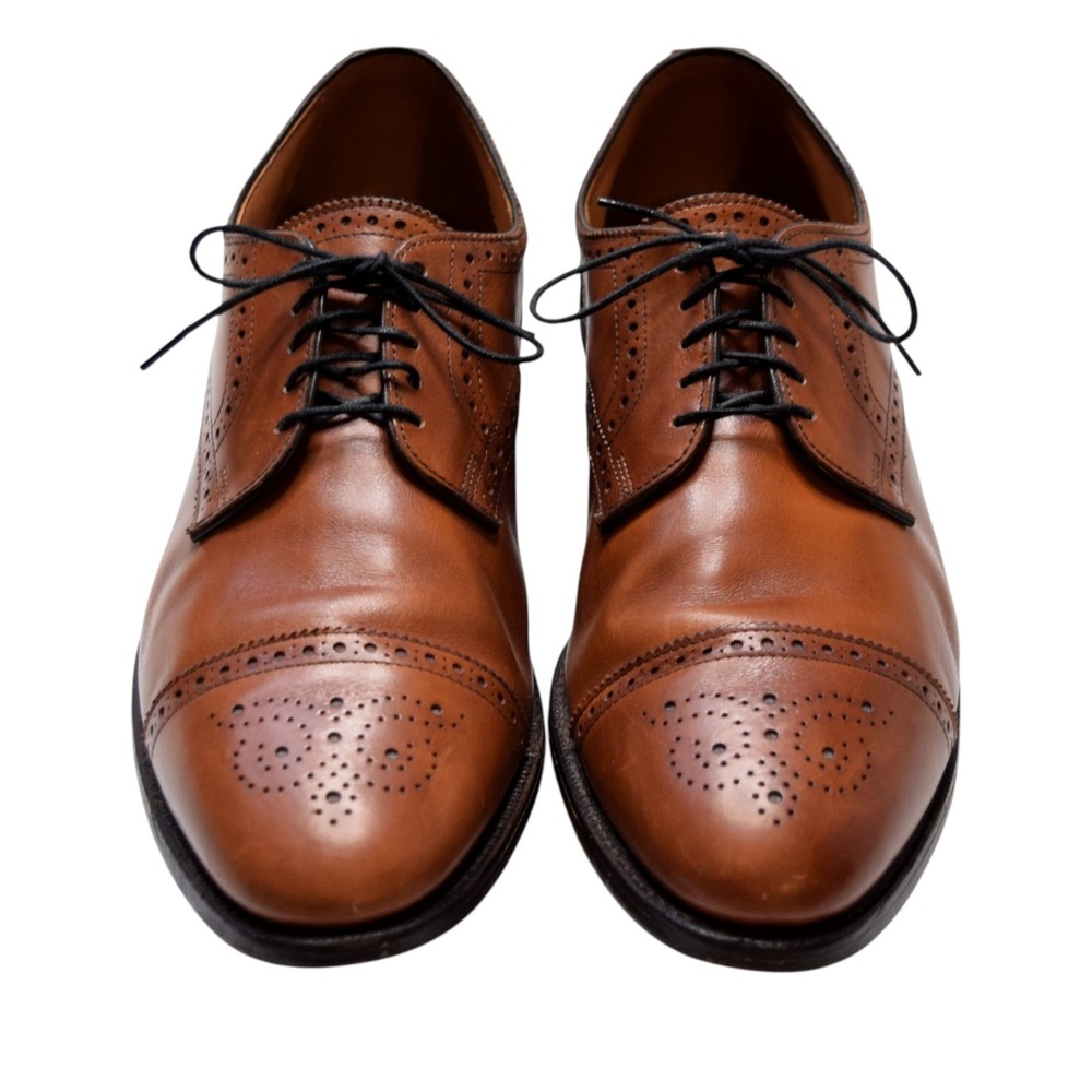 Allen Edmonds Men's Sanford Bourbon Cap Toe Derby Dress Shoes 12 C 5347 Brogue